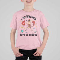 Marcus The Worm 67 Days of School T Shirt For Kid I Survived Funny Six Seven Meme Christmas Vibe - Wonder Print Shop