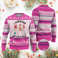 Marcus The Worm 67 Days of School Ugly Christmas Sweater I Survived Funny Six Seven Meme Xmas Vibe - Wonder Print Shop