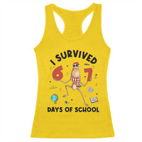 Marcus The Worm 67 Days of School Racerback Tank Top I Survived Funny Six Seven Meme Christmas Vibe - Wonder Print Shop