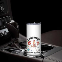 Marcus The Worm 67 Days of School Skinny Tumbler I Survived Funny Six Seven Meme Christmas Vibe - Wonder Print Shop