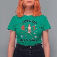 Marcus The Worm 67 Days of School T Shirt For Women I Survived Funny Six Seven Meme Christmas Vibe - Wonder Print Shop