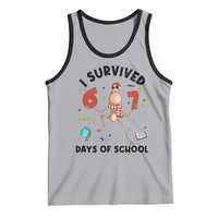 Marcus The Worm 67 Days of School Tank Top I Survived Funny Six Seven Meme Christmas Vibe - Wonder Print Shop