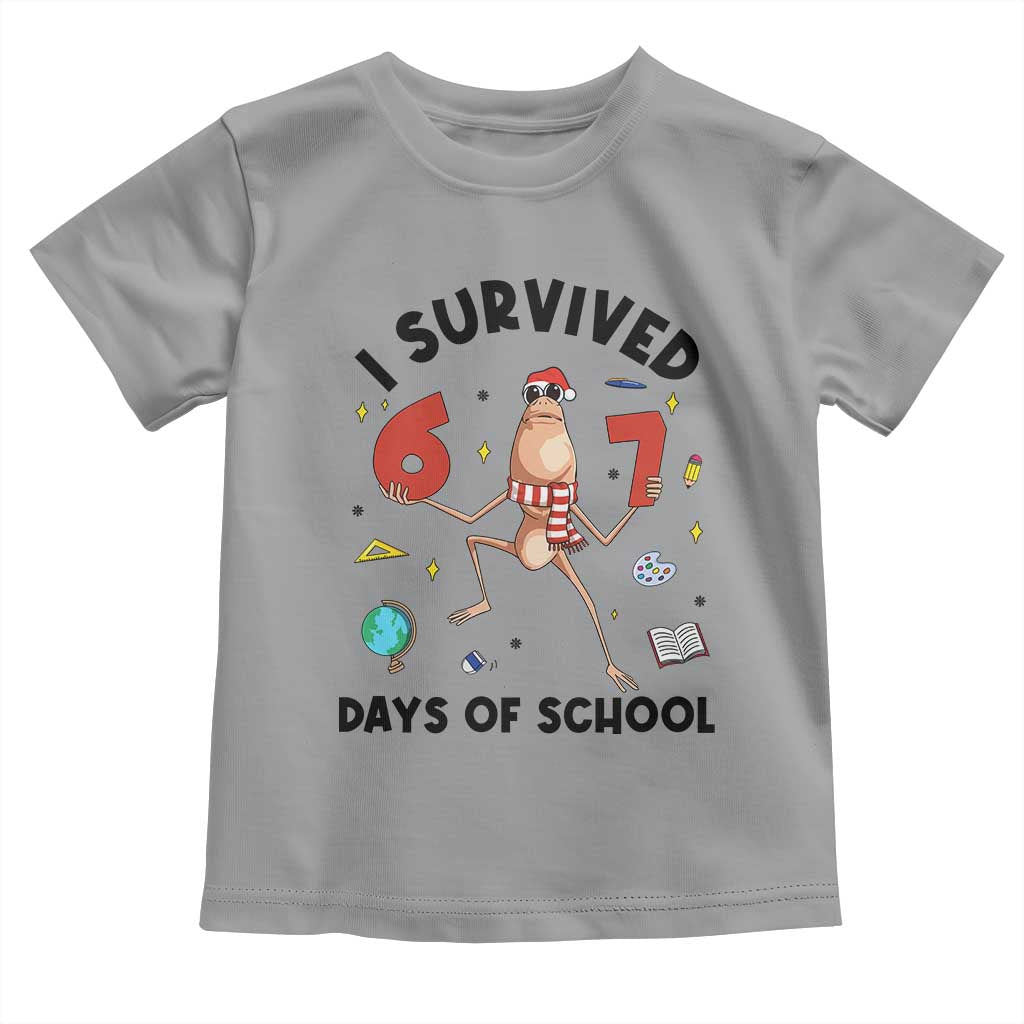 Marcus The Worm 67 Days of School Toddler T Shirt I Survived Funny Six Seven Meme Christmas Vibe - Wonder Print Shop