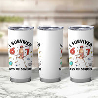 Marcus The Worm 67 Days of School Tumbler Cup I Survived Funny Six Seven Meme Christmas Vibe - Wonder Print Shop