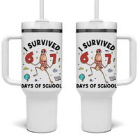 Marcus The Worm 67 Days of School Tumbler With Handle I Survived Funny Six Seven Meme Christmas Vibe - Wonder Print Shop