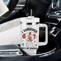 Marcus The Worm 67 Days of School Tumbler With Handle I Survived Funny Six Seven Meme Christmas Vibe - Wonder Print Shop