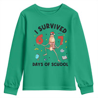 Marcus The Worm 67 Days of School Youth Sweatshirt I Survived Funny Six Seven Meme Christmas Vibe - Wonder Print Shop