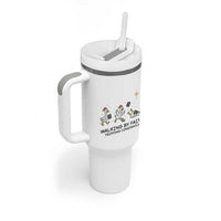 Funny Christian Goose Christmas Tumbler With Handle Walking By Faith Tripping Constantly - Wonder Print Shop