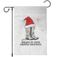 Western Christian Cowboy Garden Flag Walking By Faith Tripping Constantly - Wonder Print Shop