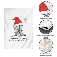 Western Christian Cowboy Garden Flag Walking By Faith Tripping Constantly - Wonder Print Shop