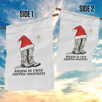 Western Christian Cowboy Garden Flag Walking By Faith Tripping Constantly - Wonder Print Shop