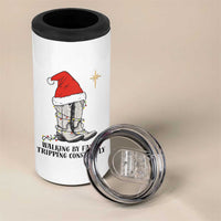 Western Christian Cowboy 4 in 1 Can Cooler Tumbler Walking By Faith Tripping Constantly - Wonder Print Shop