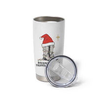 Western Christian Cowboy Tumbler Cup Walking By Faith Tripping Constantly - Wonder Print Shop