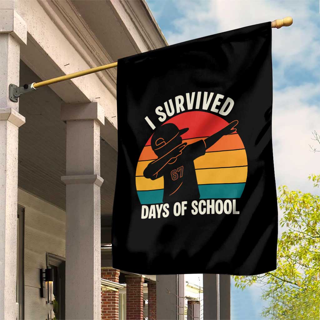 I Survived 67 Days Of School Garden Flag Funny Boys Kids - Wonder Print Shop