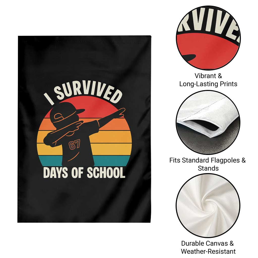 I Survived 67 Days Of School Garden Flag Funny Boys Kids - Wonder Print Shop