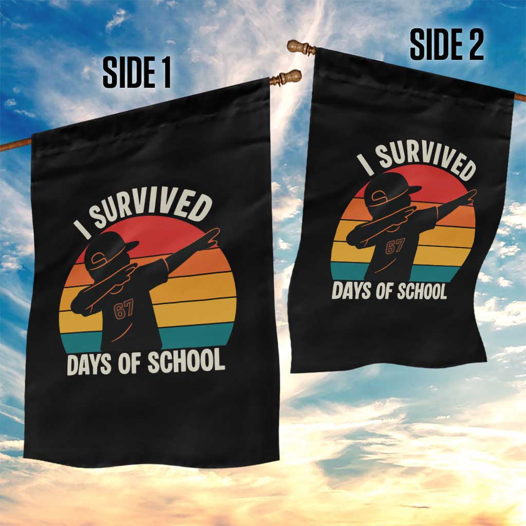 I Survived 67 Days Of School Garden Flag Funny Boys Kids - Wonder Print Shop