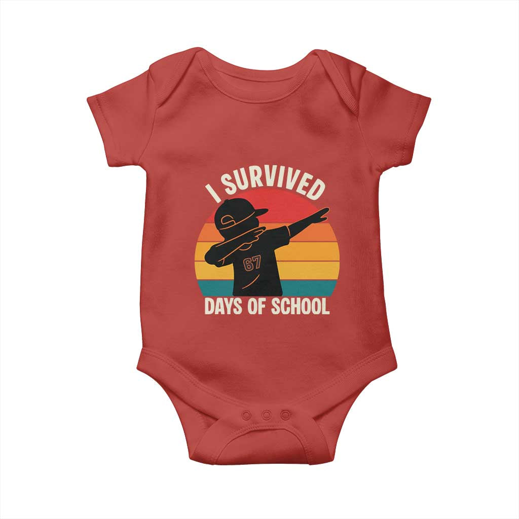 I Survived 67 Days Of School Baby Onesie Funny Boys Kids - Wonder Print Shop
