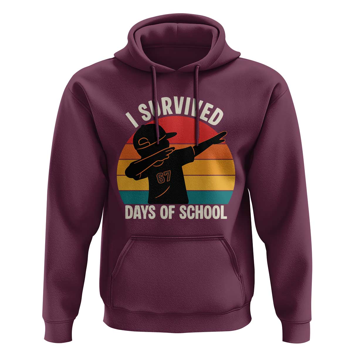 I Survived 67 Days Of School Hoodie Funny Boys Kids - Wonder Print Shop