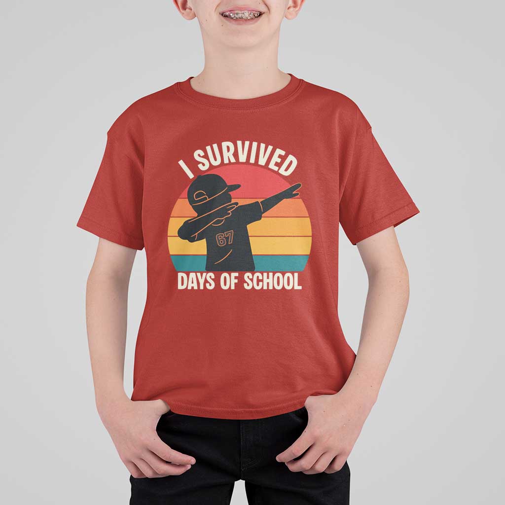 I Survived 67 Days Of School T Shirt For Kid Funny Boys Kids - Wonder Print Shop