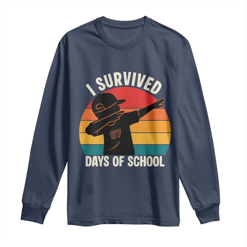 I Survived 67 Days Of School Long Sleeve Shirt Funny Boys Kids - Wonder Print Shop