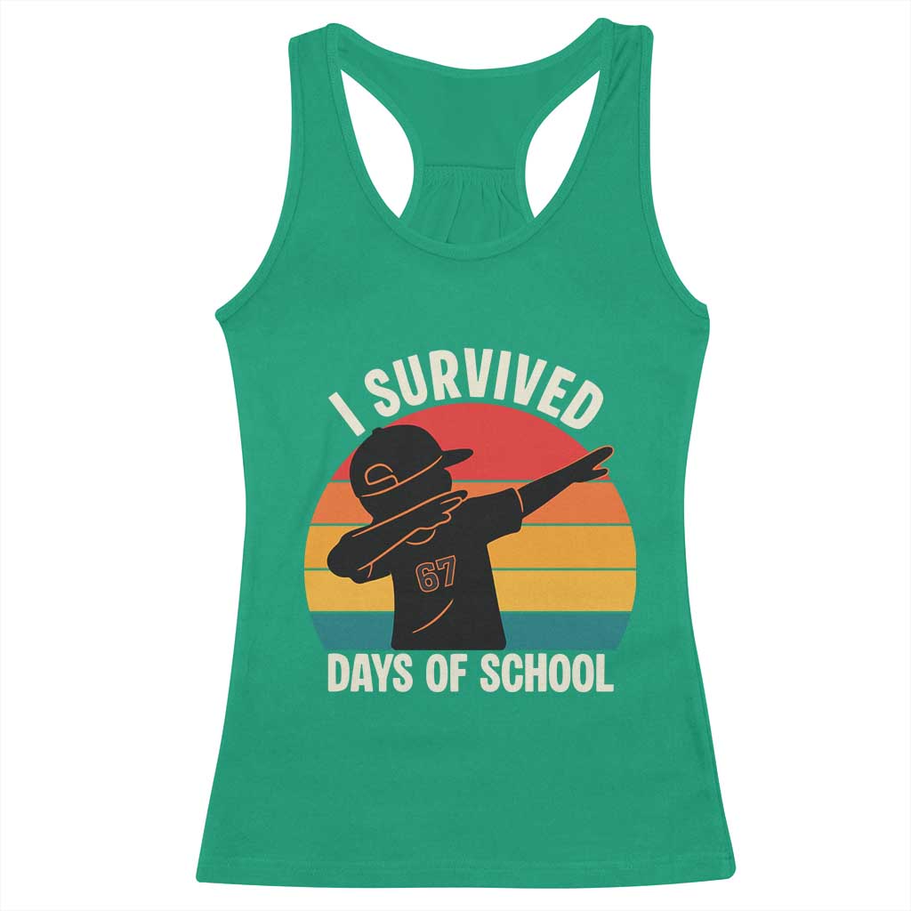 I Survived 67 Days Of School Racerback Tank Top Funny Boys Kids - Wonder Print Shop