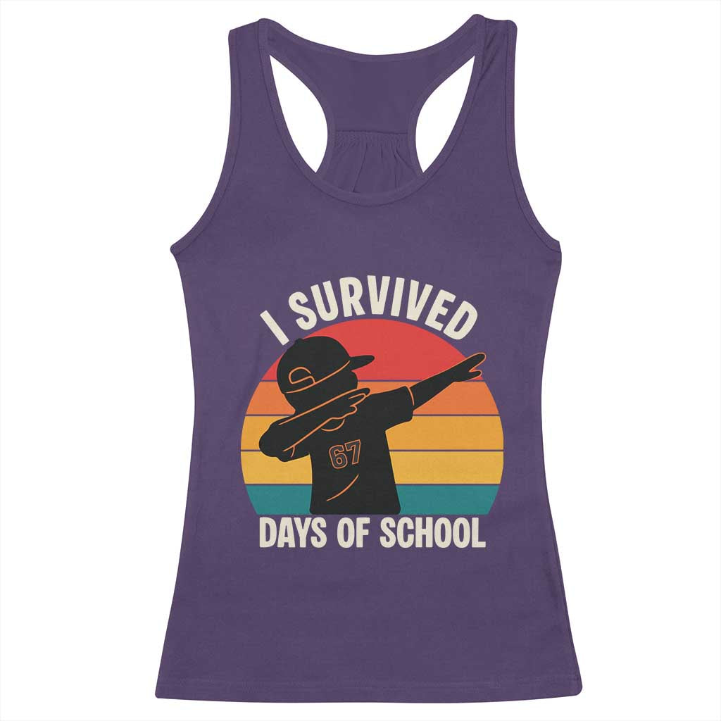 I Survived 67 Days Of School Racerback Tank Top Funny Boys Kids - Wonder Print Shop