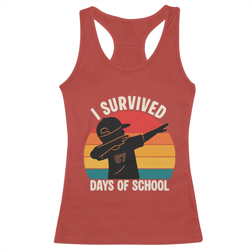 I Survived 67 Days Of School Racerback Tank Top Funny Boys Kids - Wonder Print Shop