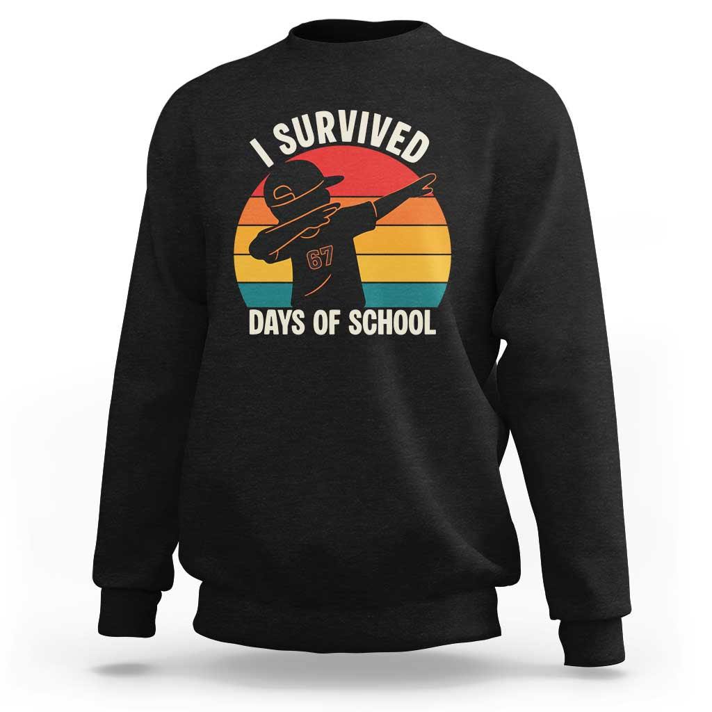 I Survived 67 Days Of School Sweatshirt Funny Boys Kids - Wonder Print Shop
