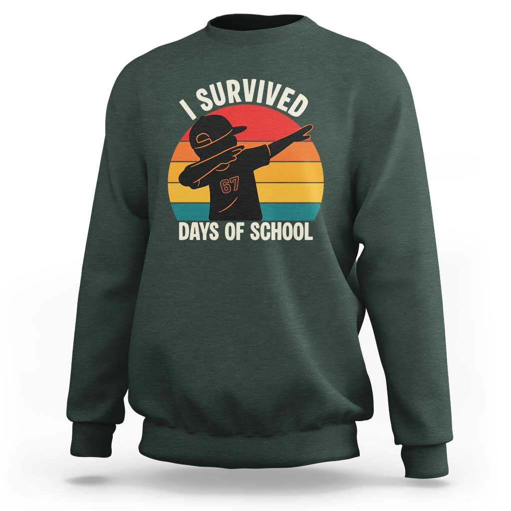 I Survived 67 Days Of School Sweatshirt Funny Boys Kids - Wonder Print Shop