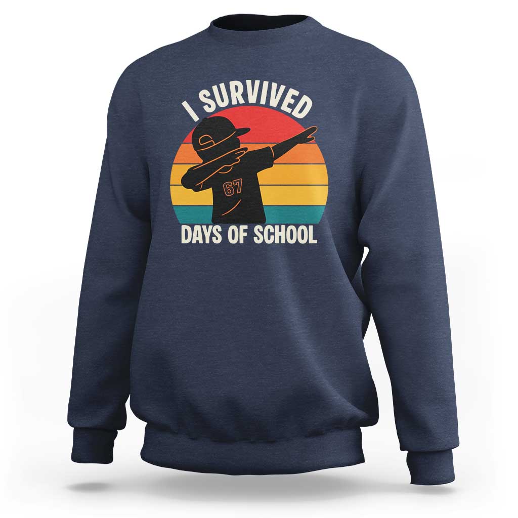 I Survived 67 Days Of School Sweatshirt Funny Boys Kids - Wonder Print Shop
