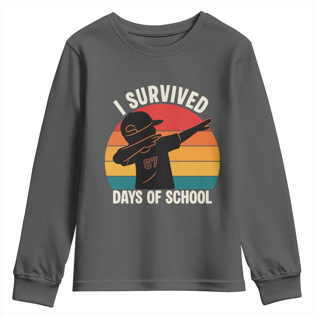 I Survived 67 Days Of School Youth Sweatshirt Funny Boys Kids - Wonder Print Shop