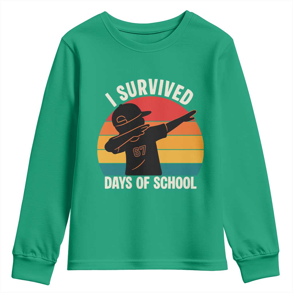 I Survived 67 Days Of School Youth Sweatshirt Funny Boys Kids - Wonder Print Shop