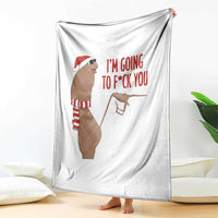 Marcus The Worm Christmas Meme Throw Blanket I Am Going To Fck You - Wonder Print Shop
