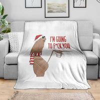 Marcus The Worm Christmas Meme Throw Blanket I Am Going To Fck You - Wonder Print Shop
