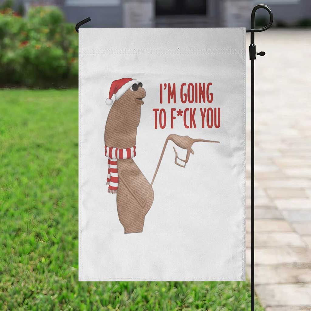 Marcus The Worm Christmas Meme Garden Flag I Am Going To Fck You - Wonder Print Shop