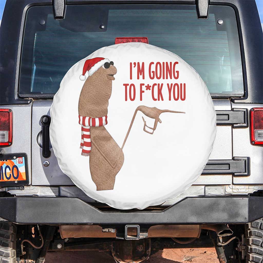 Marcus The Worm Christmas Meme Spare Tire Cover I Am Going To Fck You - Wonder Print Shop