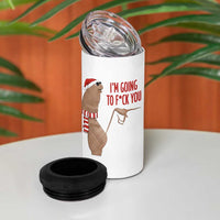 Marcus The Worm Christmas Meme 4 in 1 Can Cooler Tumbler I Am Going To Fck You - Wonder Print Shop