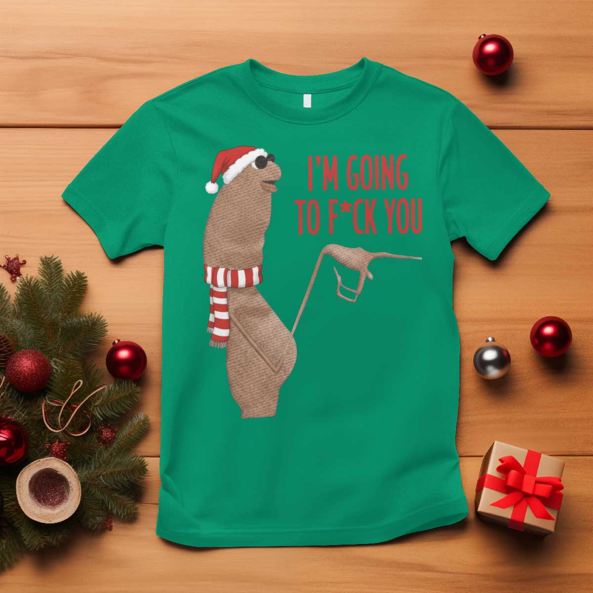 Marcus The Worm Christmas Meme T Shirt I Am Going To Fck You - Wonder Print Shop
