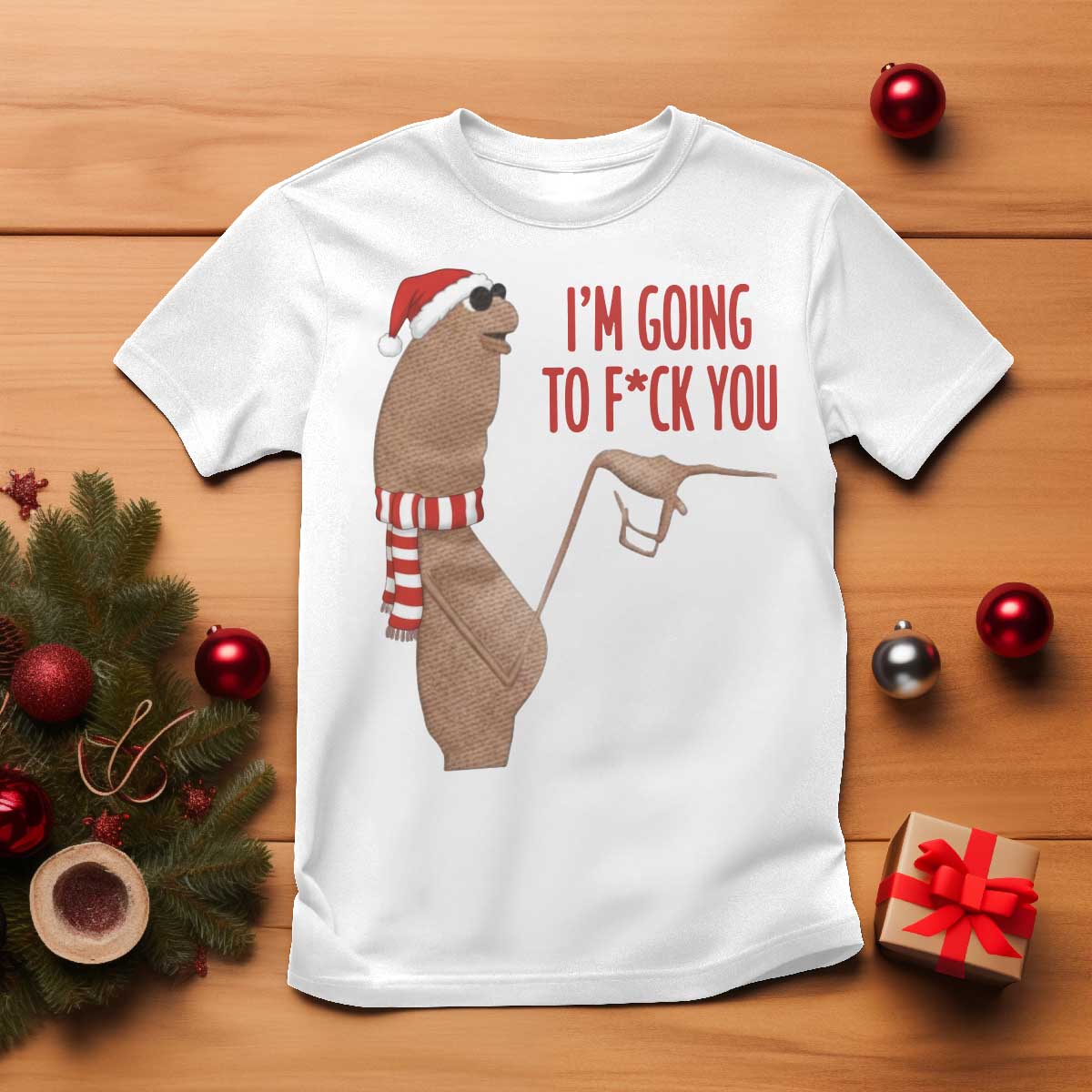 Marcus The Worm Christmas Meme T Shirt I Am Going To Fck You - Wonder Print Shop