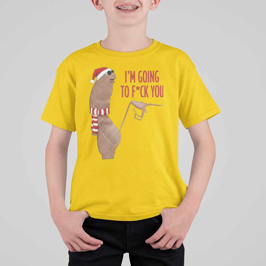 Marcus The Worm Christmas Meme T Shirt For Kid I Am Going To Fck You - Wonder Print Shop