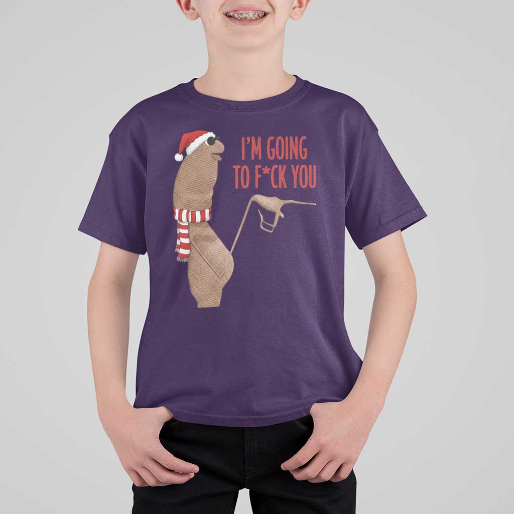 Marcus The Worm Christmas Meme T Shirt For Kid I Am Going To Fck You - Wonder Print Shop