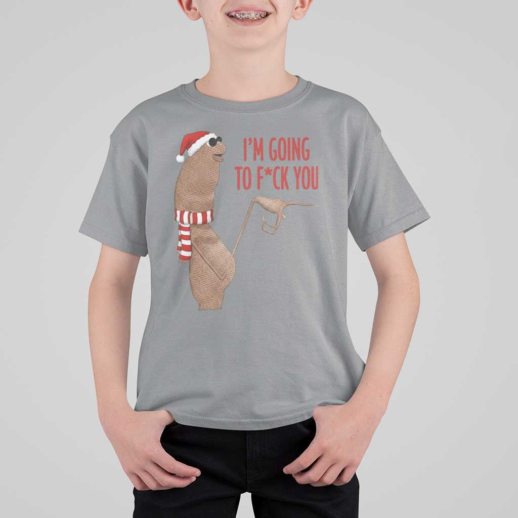 Marcus The Worm Christmas Meme T Shirt For Kid I Am Going To Fck You - Wonder Print Shop