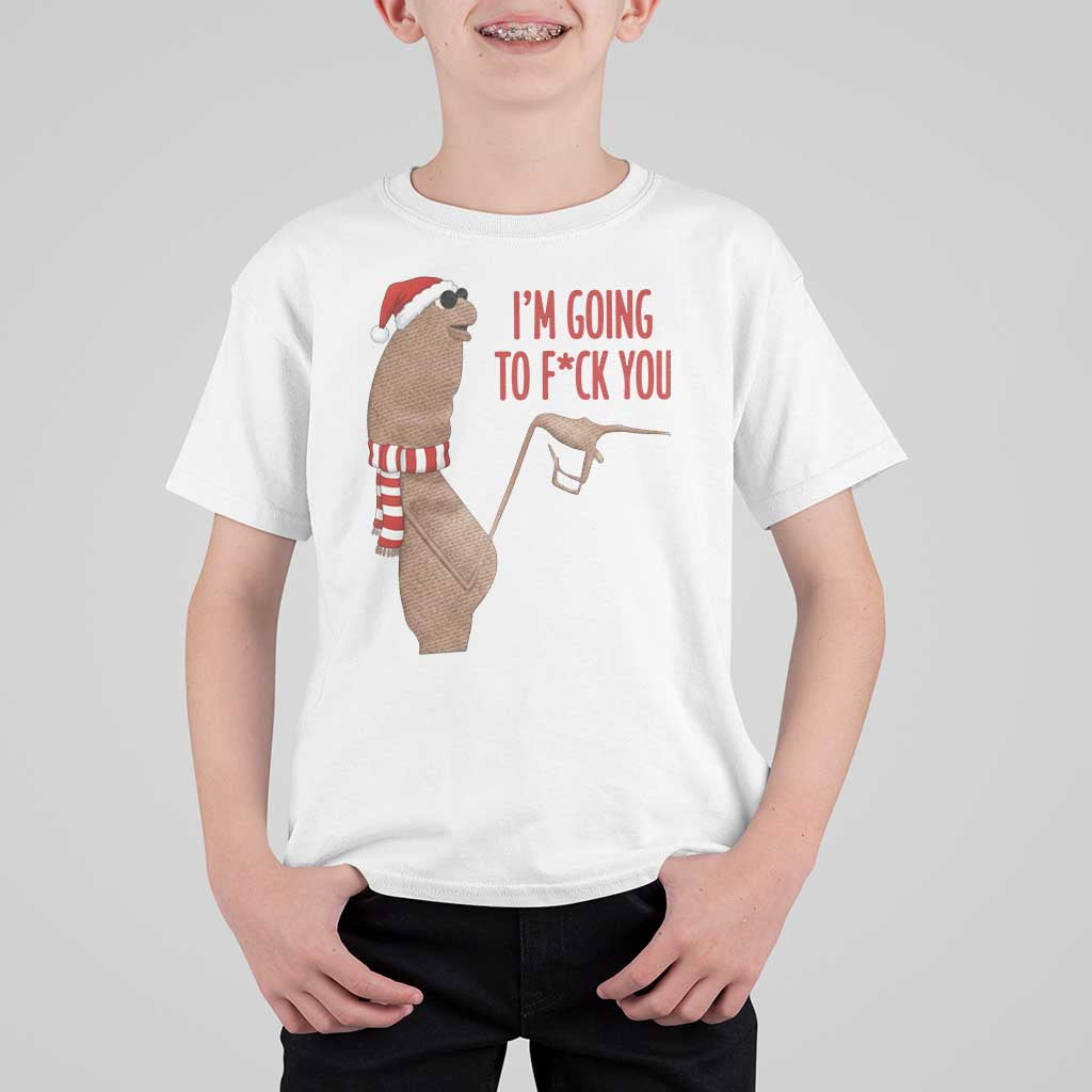 Marcus The Worm Christmas Meme T Shirt For Kid I Am Going To Fck You - Wonder Print Shop