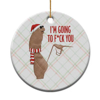 Marcus The Worm Christmas Meme Ceramic Ornament I Am Going To Fck You - Wonder Print Shop