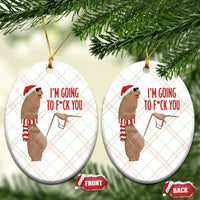 Marcus The Worm Christmas Meme Ceramic Ornament I Am Going To Fck You - Wonder Print Shop