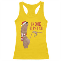 Marcus The Worm Christmas Meme Racerback Tank Top I Am Going To Fck You - Wonder Print Shop