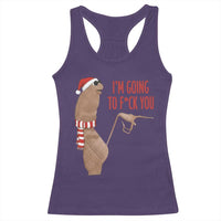 Marcus The Worm Christmas Meme Racerback Tank Top I Am Going To Fck You - Wonder Print Shop
