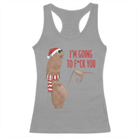 Marcus The Worm Christmas Meme Racerback Tank Top I Am Going To Fck You - Wonder Print Shop