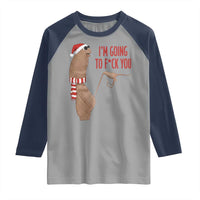 Marcus The Worm Christmas Meme Raglan Shirt I Am Going To Fck You - Wonder Print Shop