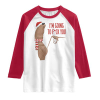 Marcus The Worm Christmas Meme Raglan Shirt I Am Going To Fck You - Wonder Print Shop